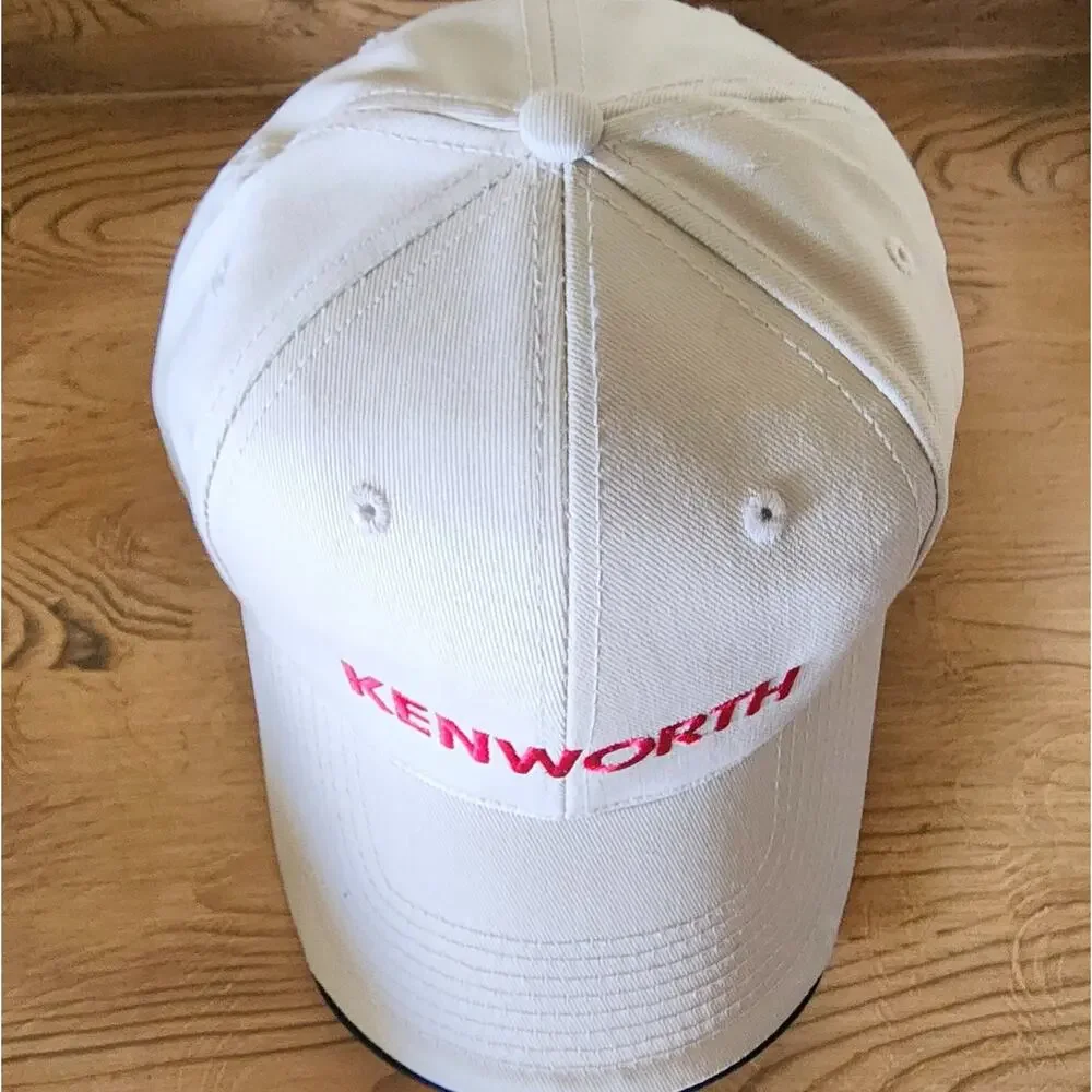 Kenworth Baseball Cap Hat Men's Adjustable Beige Red Wisconsin Trucking Driver